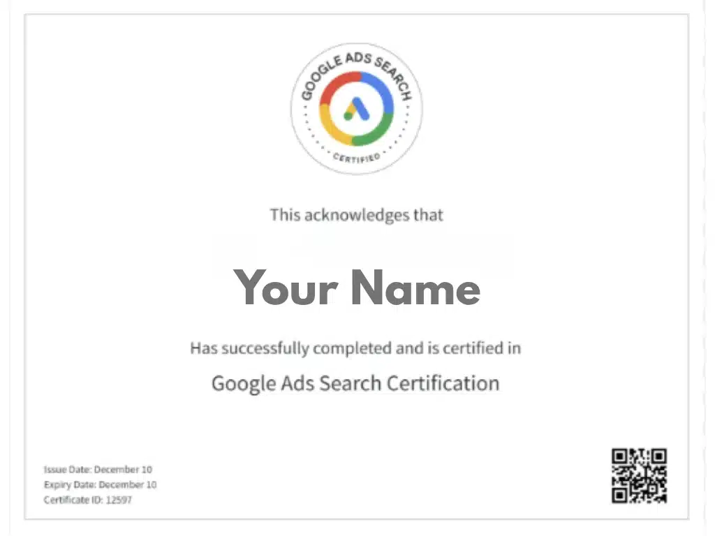 Google Ads Certification