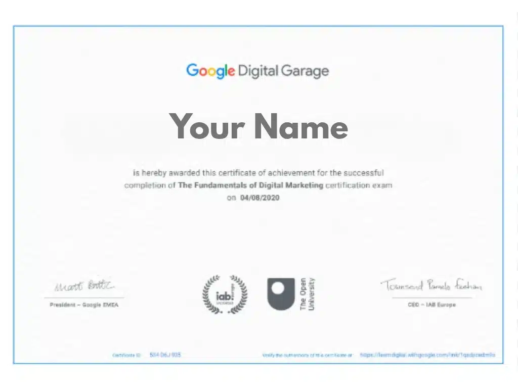 Google Digital Garage